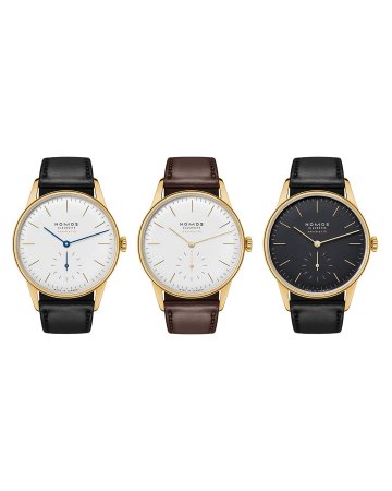 NOMOS Orion gold neomatik 18K 金腕錶藍鋼指針、doré 與 new black 三版本