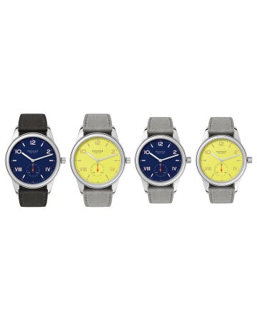 NOMOS Club Campus starlight 黃色與 night sky 深藍色、36與38.5毫米錶款集合
