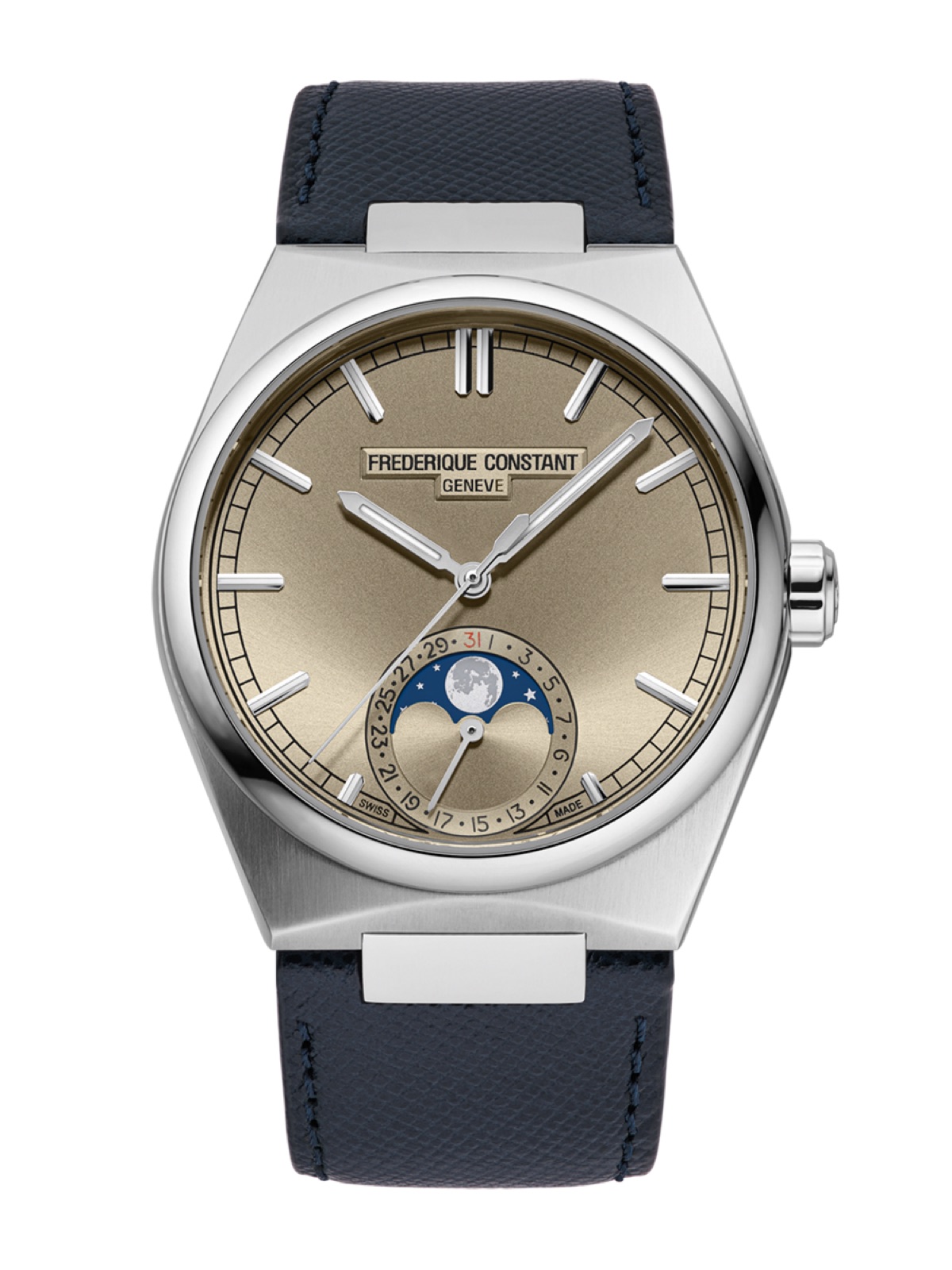 康斯登 Highlife Moonphase Date Manufacture FC-716 玫瑰香檳色面盤官方產品圖